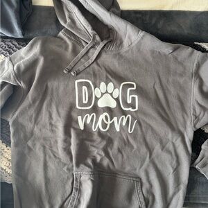 Gray Dog Mom Hoodie